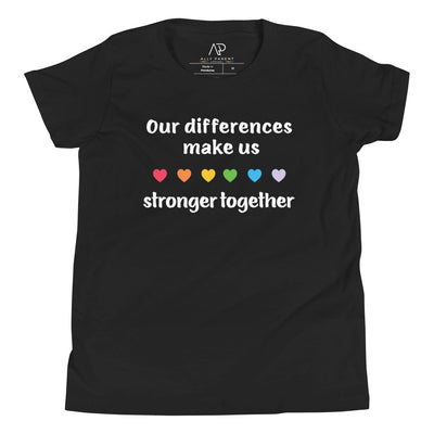 Stronger Together - Hearts Youth Short Sleeve T-Shirt