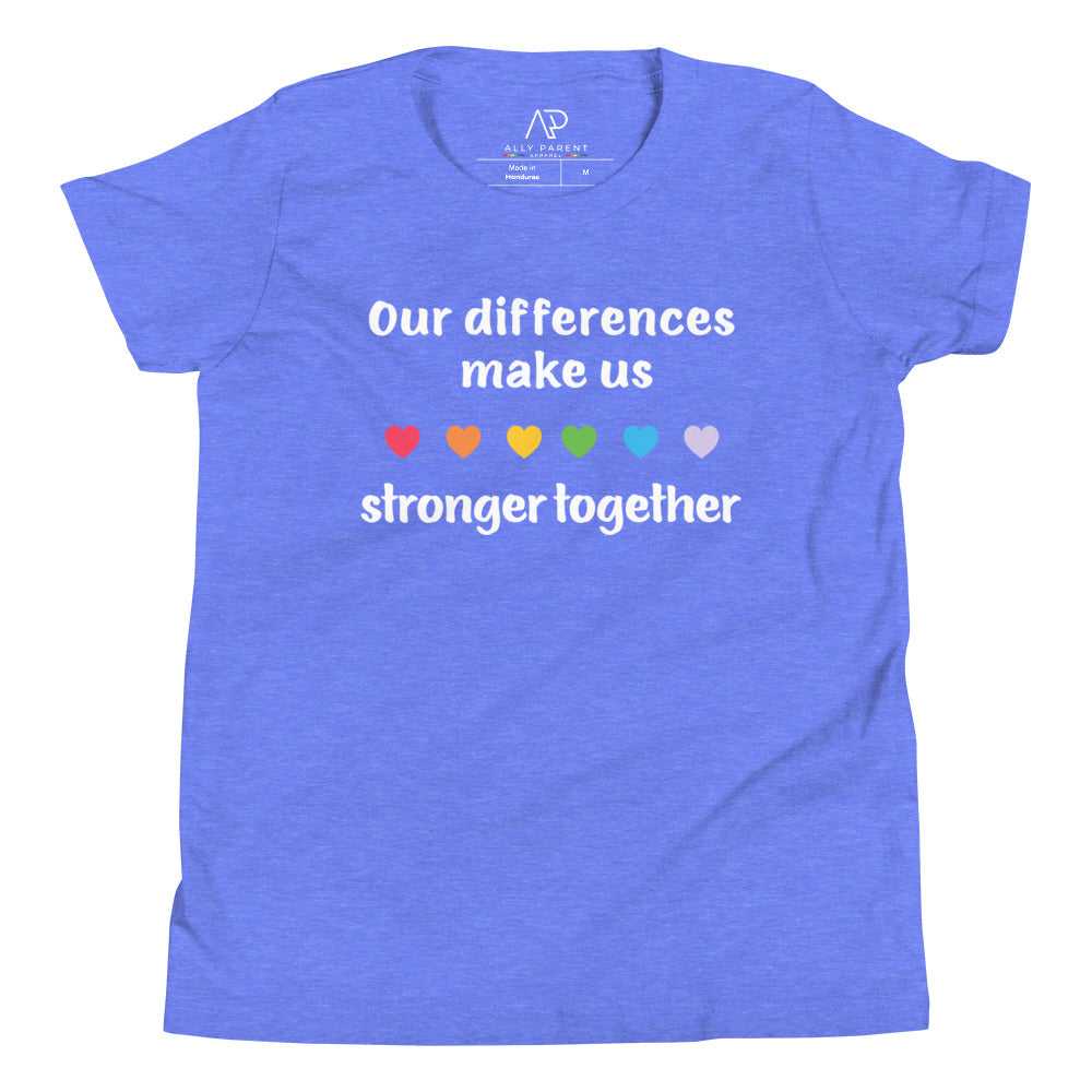 Stronger Together - Hearts Youth Short Sleeve T-Shirt