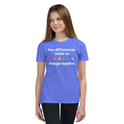 Stronger Together - Hearts Youth Short Sleeve T-Shirt