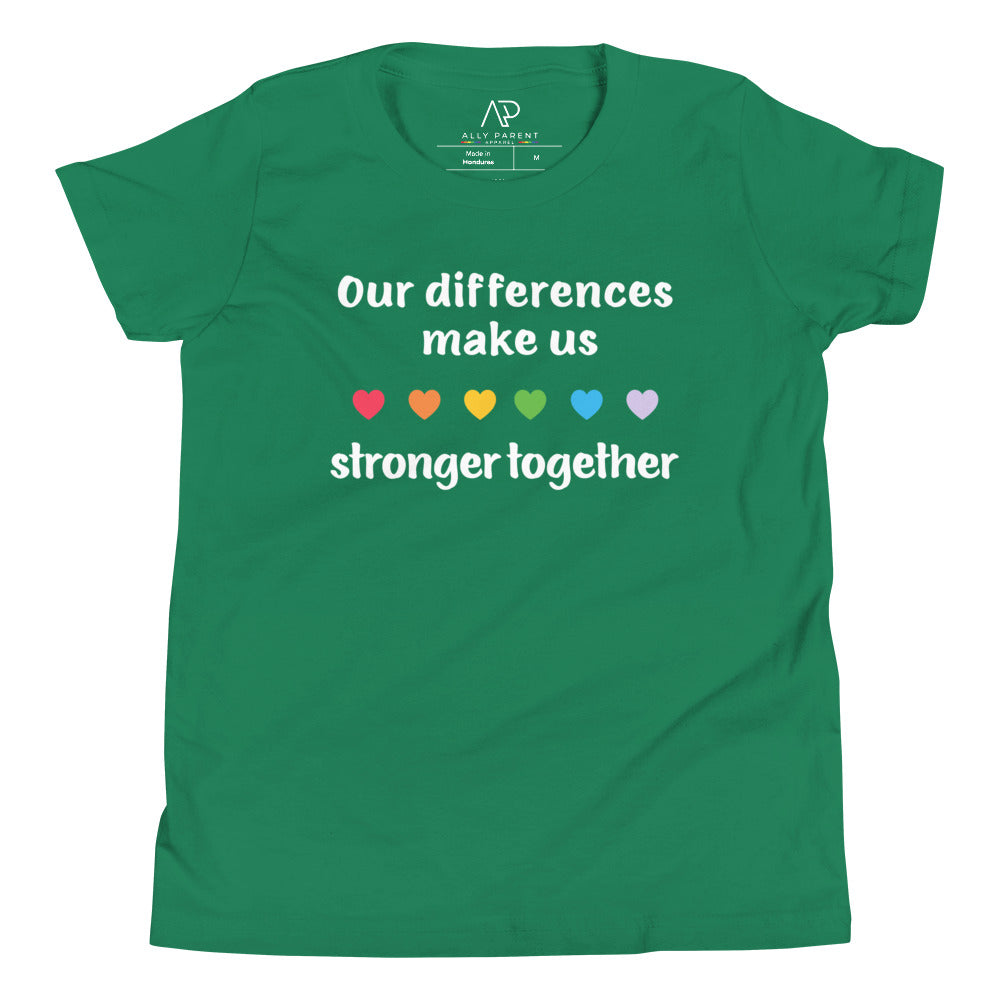 Stronger Together - Hearts Youth Short Sleeve T-Shirt