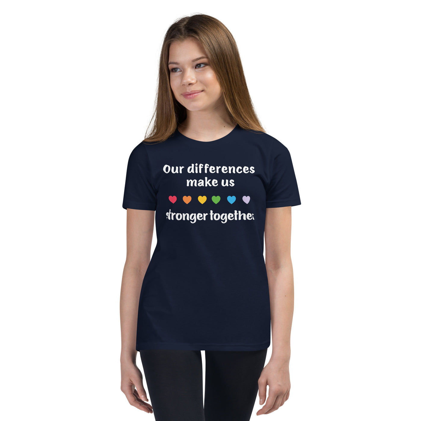 Stronger Together - Hearts Youth Short Sleeve T-Shirt