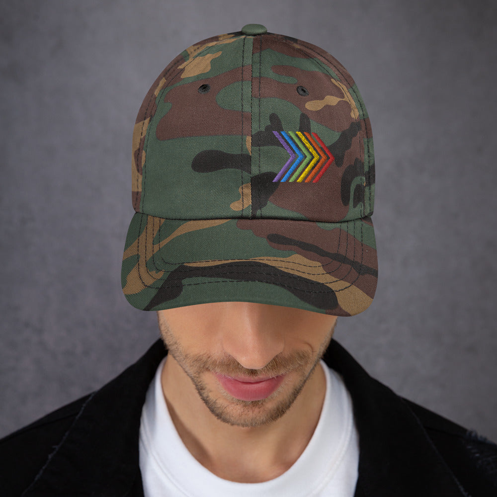 Rainbow Chevron Dad Hat