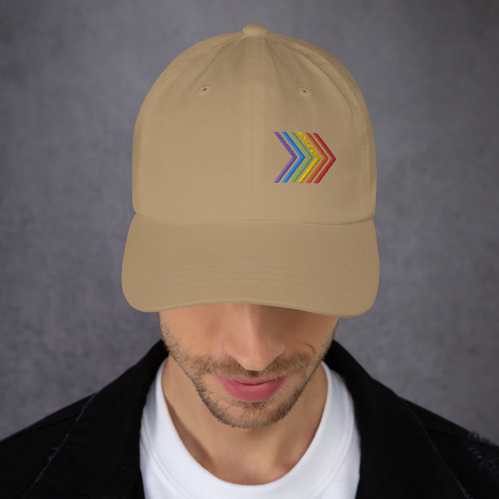 Rainbow Chevron Dad Hat