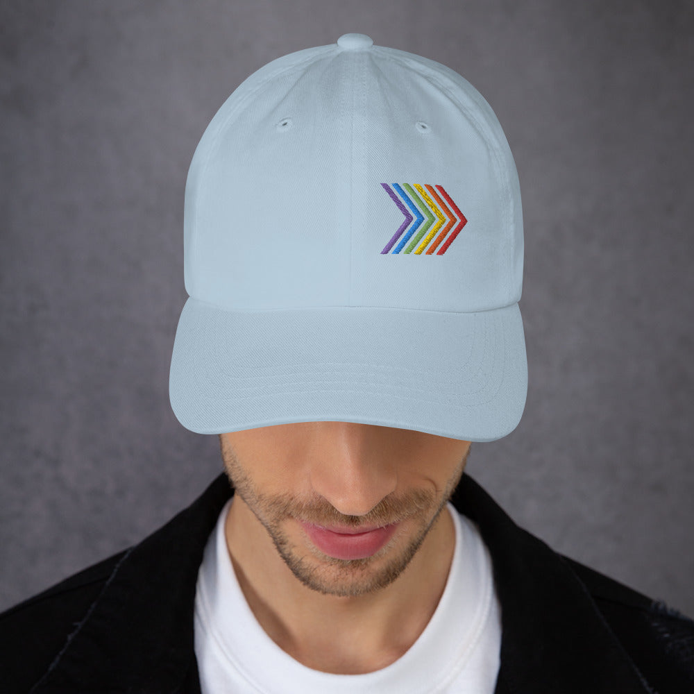 Rainbow Chevron Dad Hat