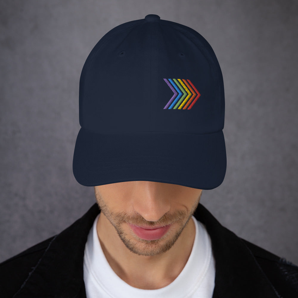 Rainbow Chevron Dad Hat