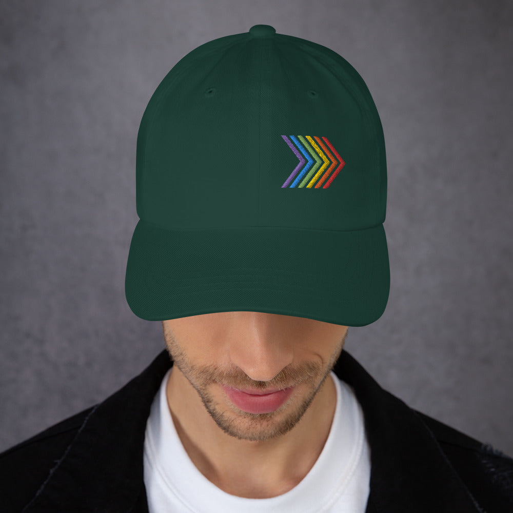 Rainbow Chevron Dad Hat