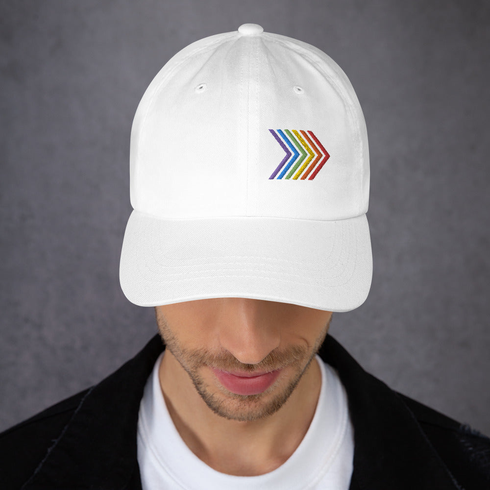 Rainbow Chevron Dad Hat