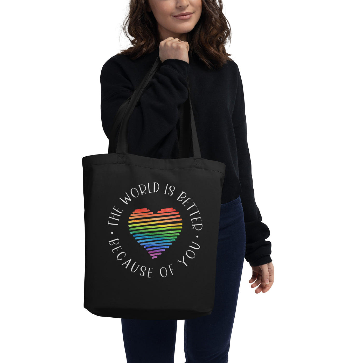 The World Is Better Because Of You - Heart Collage Eco Tote Bag