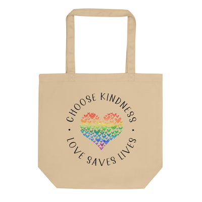 Choose Kindness Love Saves Lives - Heart Collage Eco Tote Bag