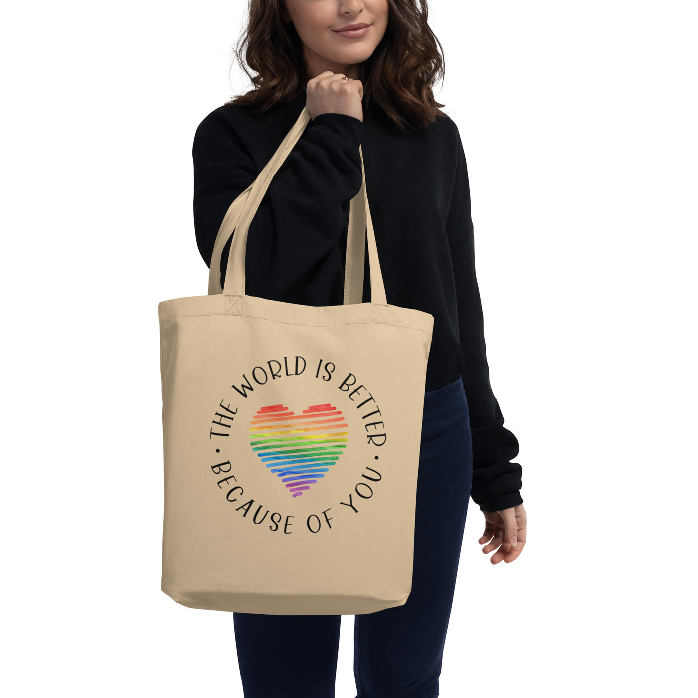 The World Is Better Because Of You - Heart Collage Eco Tote Bag