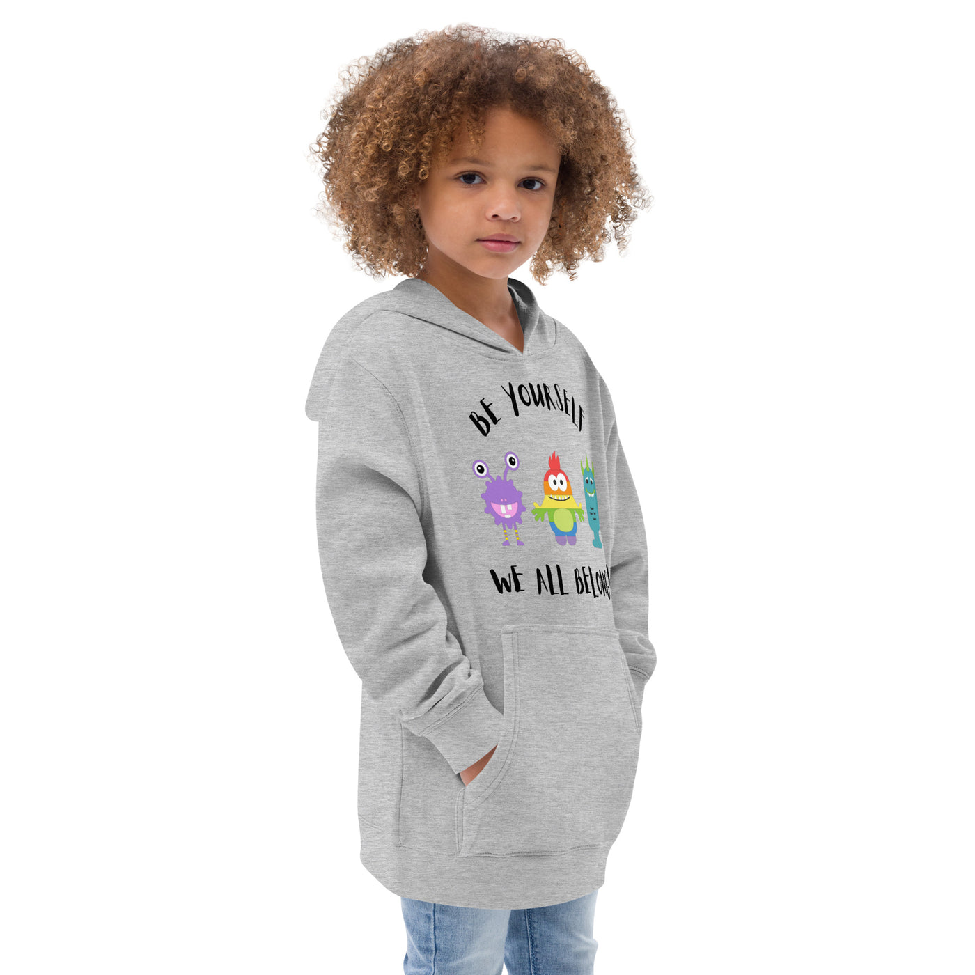 Be Yourself - Little Monsters Kids fleece hoodie