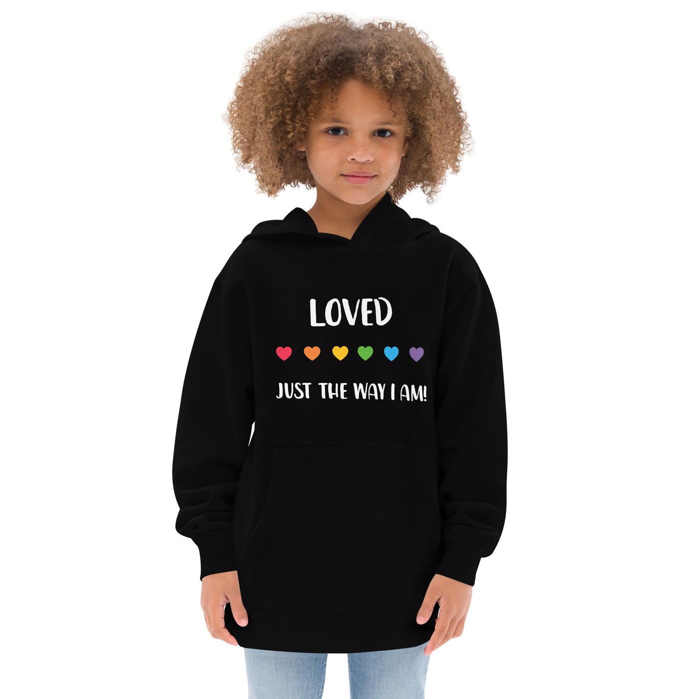 Loved - Hearts Kids fleece hoodie