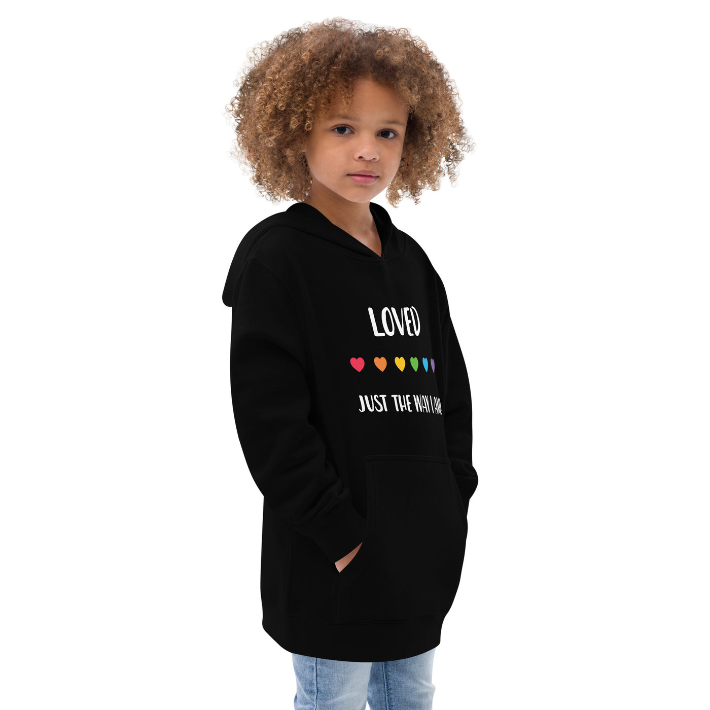 Loved - Hearts Kids fleece hoodie