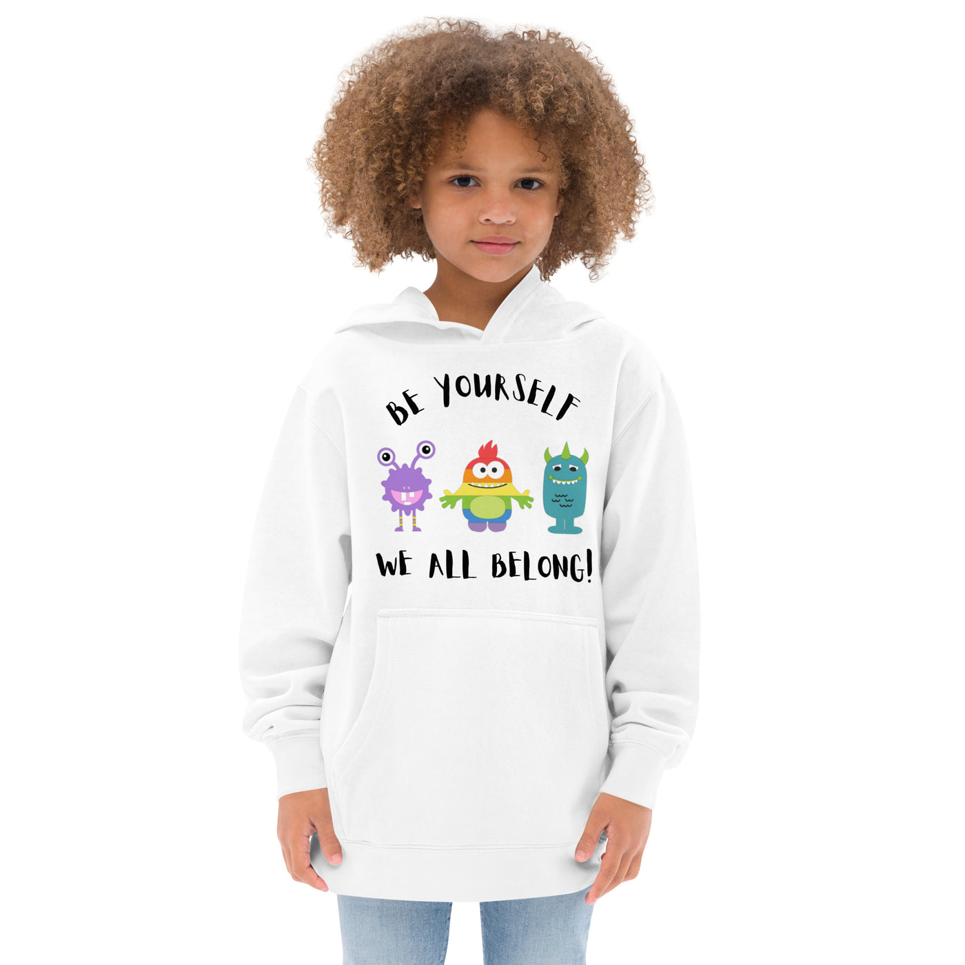 Be Yourself - Little Monsters Kids fleece hoodie