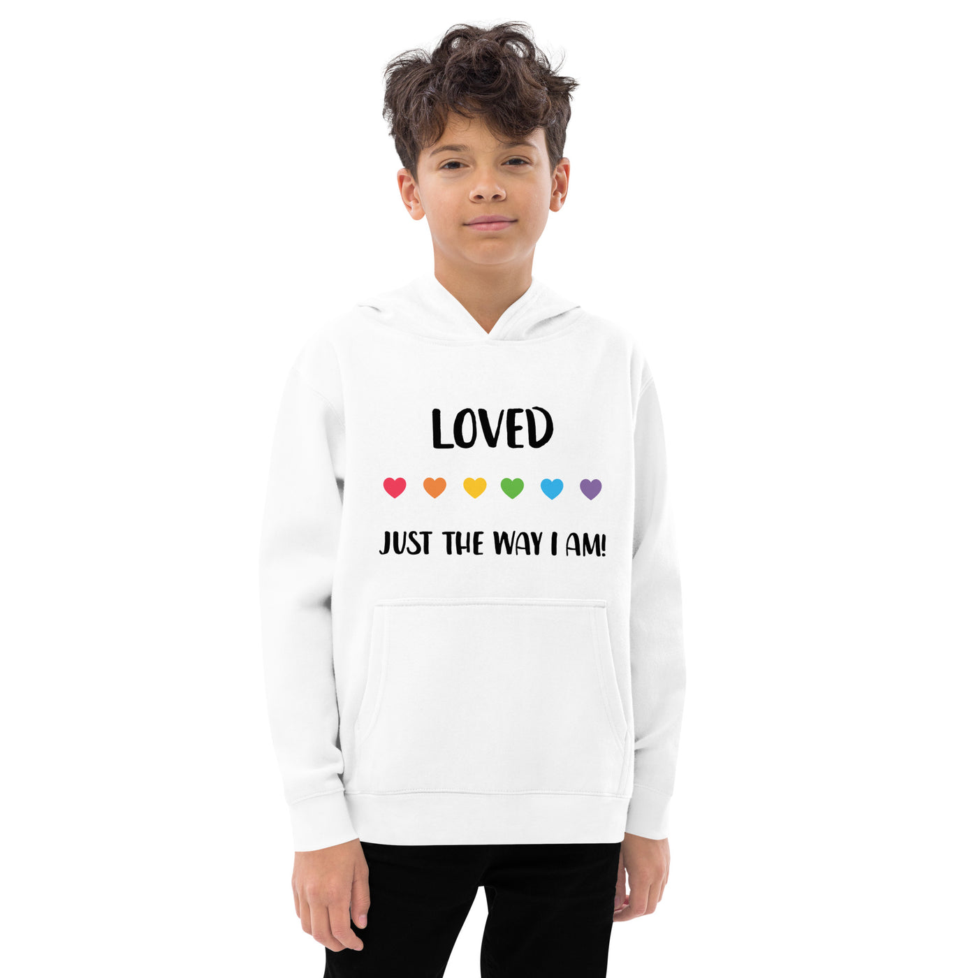 Loved - Hearts Kids fleece hoodie