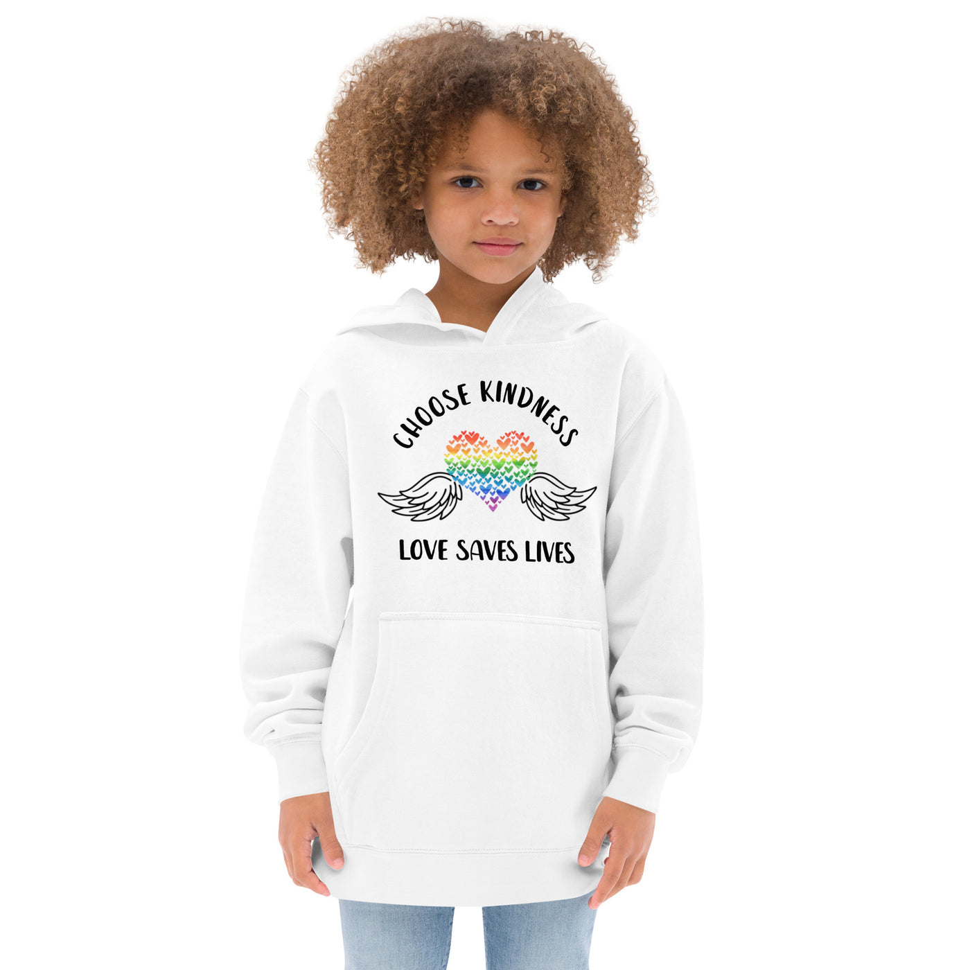 Choose Kindness - Wings Kids fleece hoodie