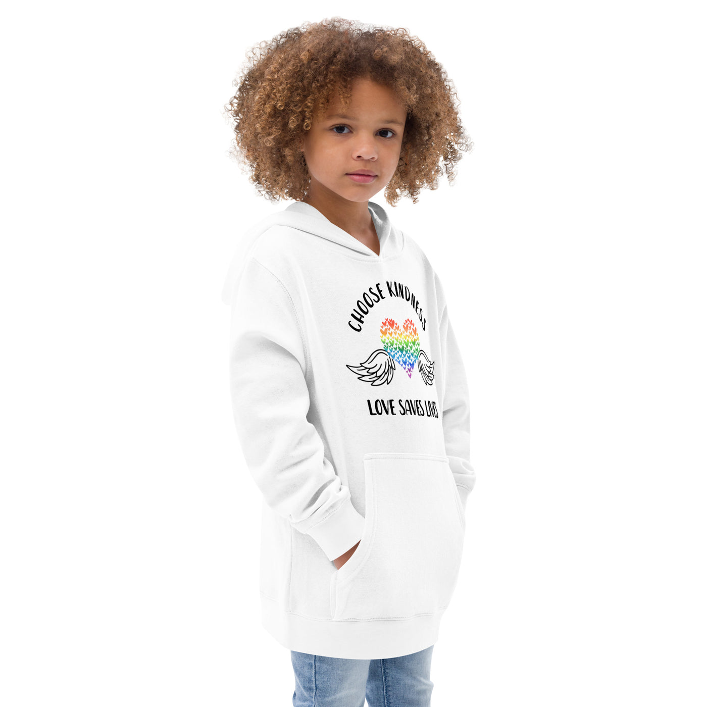 Choose Kindness - Wings Kids fleece hoodie