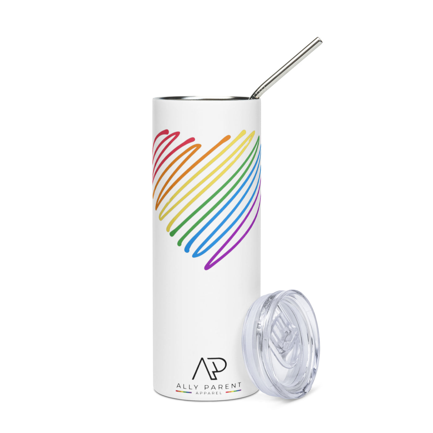 Squiggle Heart + Logo Stainless Steel Tumbler