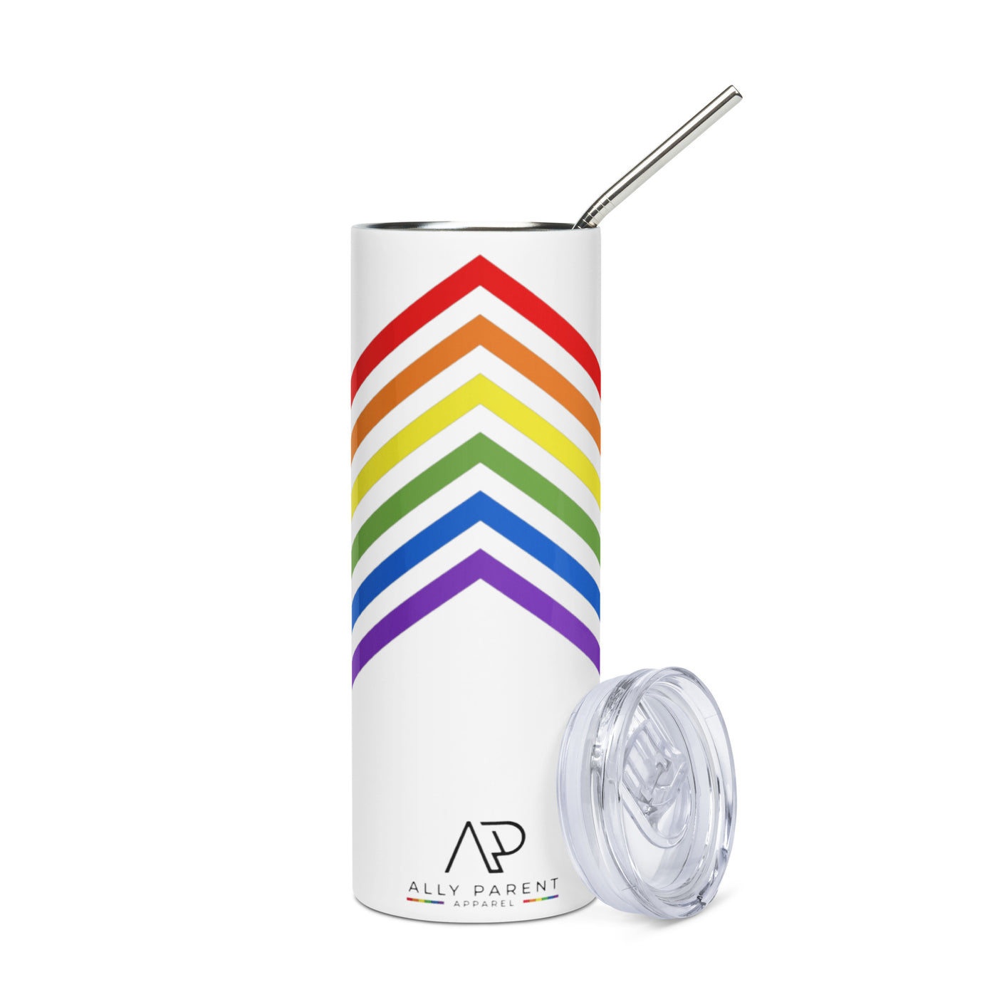 Chevron + Logo Stainless Steel Tumbler