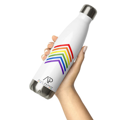 Chevron + Logo Stainless Steel Water Bottle