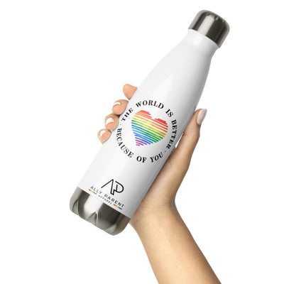 World is Better Stainless Steel Water Bottle