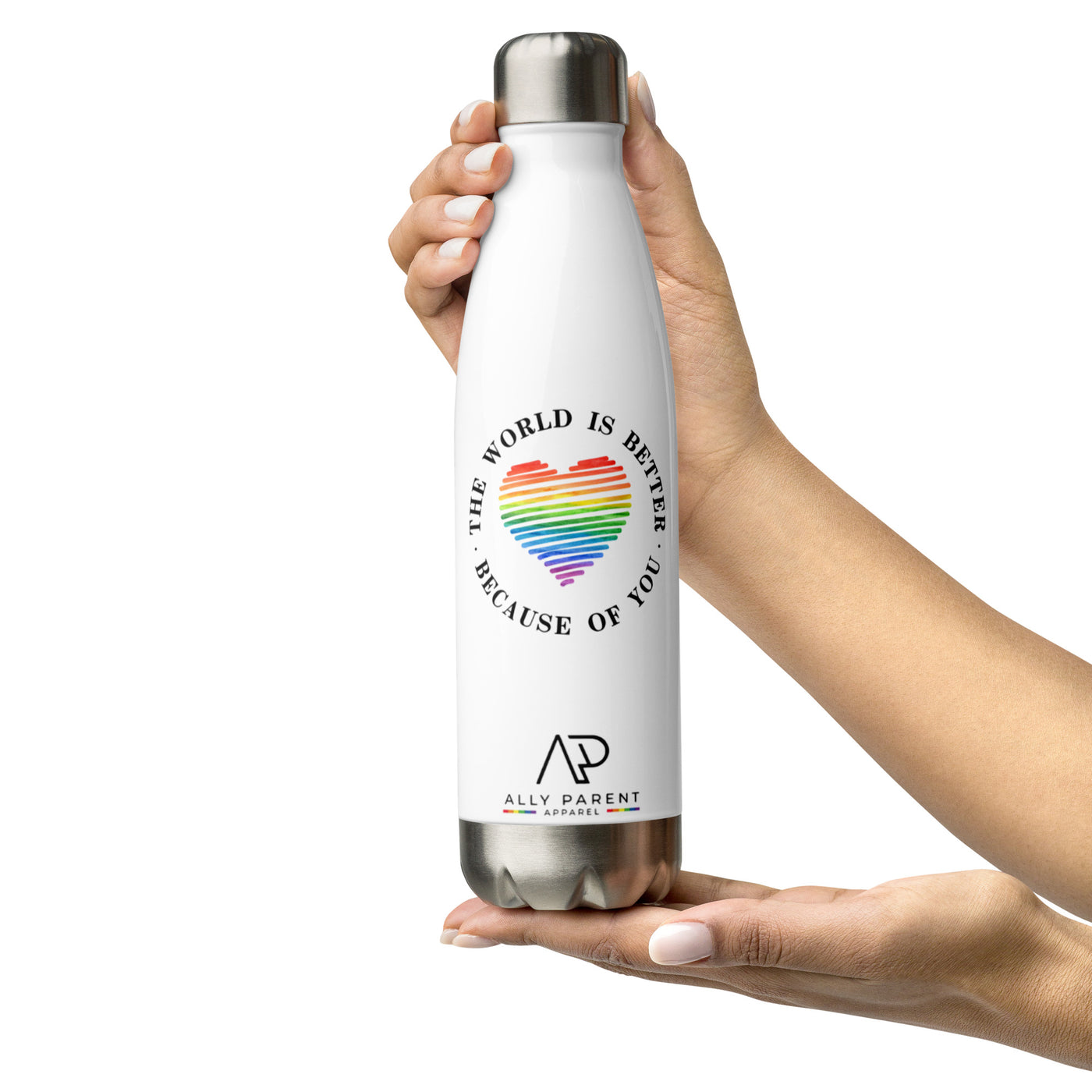 World is Better Stainless Steel Water Bottle