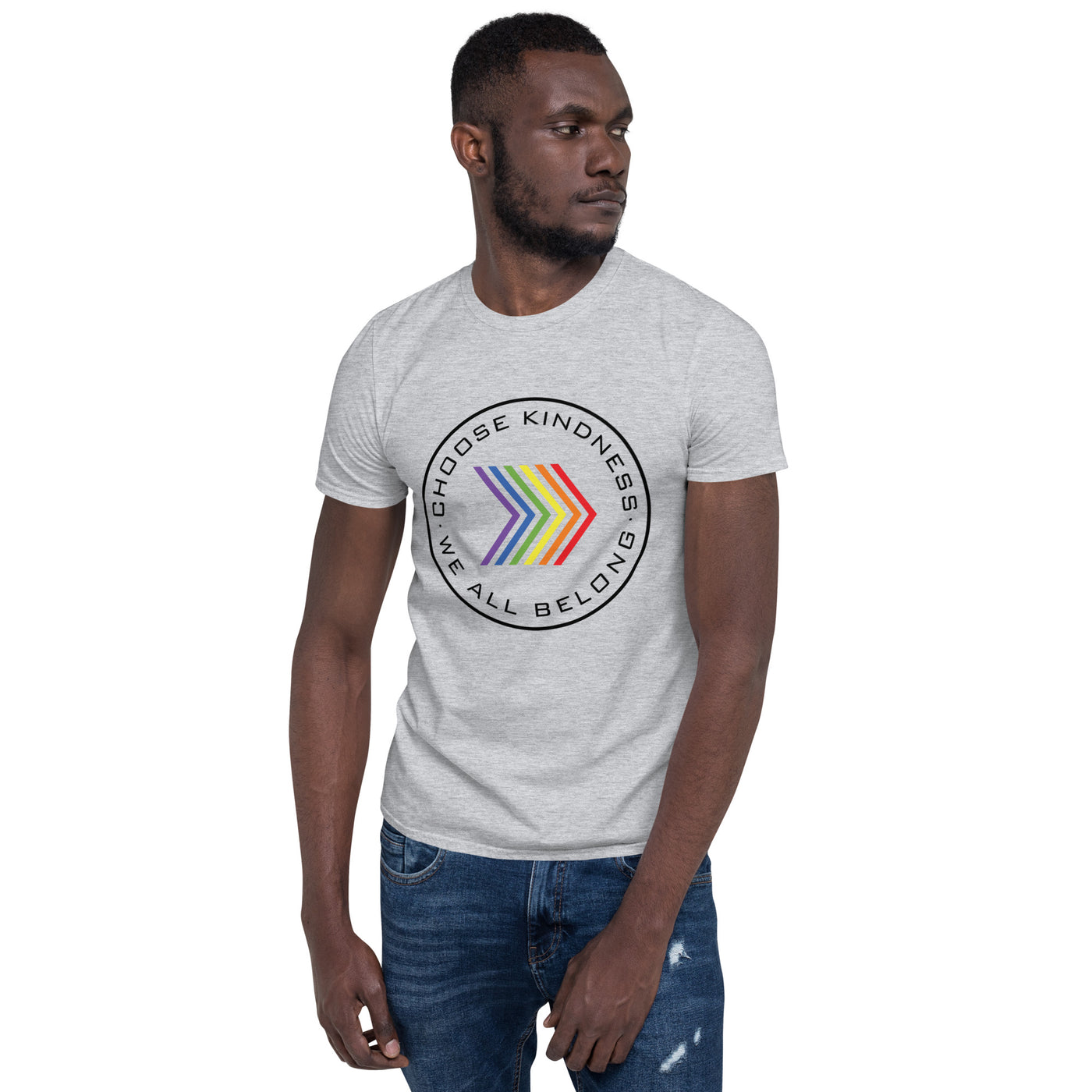 Choose Kindness We All Belong - Chevron Short-Sleeve Unisex T-Shirt