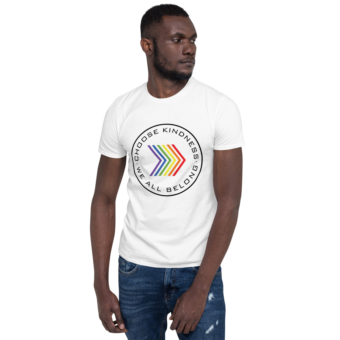 Choose Kindness We All Belong - Chevron Short-Sleeve Unisex T-Shirt