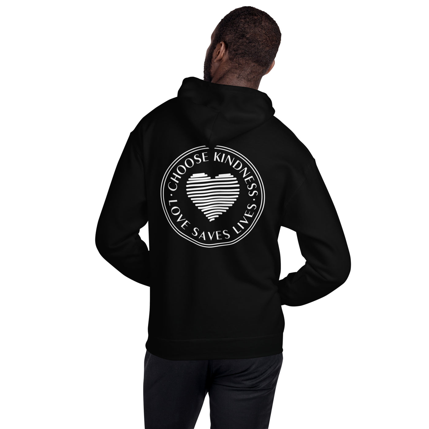 Choose Kindness Love Saves Lives - Lined Heart Unisex Hoodie