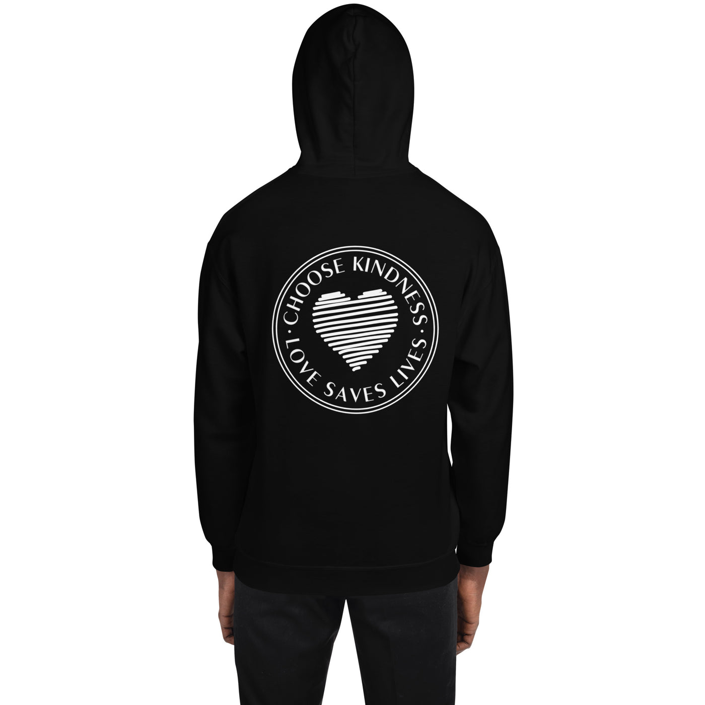 Choose Kindness Love Saves Lives - Lined Heart Unisex Hoodie