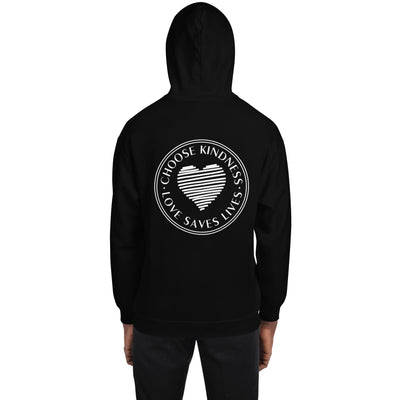 Choose Kindness Love Saves Lives - Lined Heart Unisex Hoodie