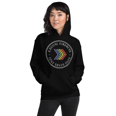 Choose Kindness Love Saves Lives - Chevron Unisex Hoodie