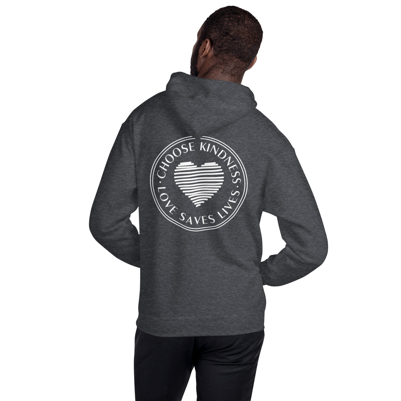 Choose Kindness Love Saves Lives - Lined Heart Unisex Hoodie