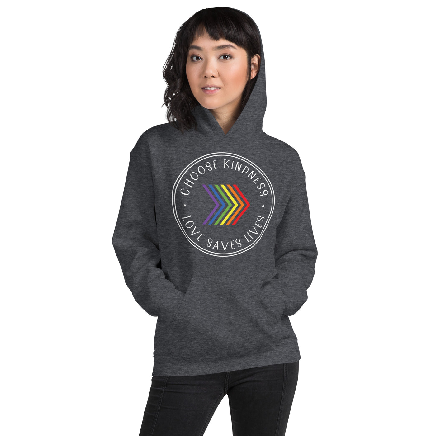 Choose Kindness Love Saves Lives - Chevron Unisex Hoodie