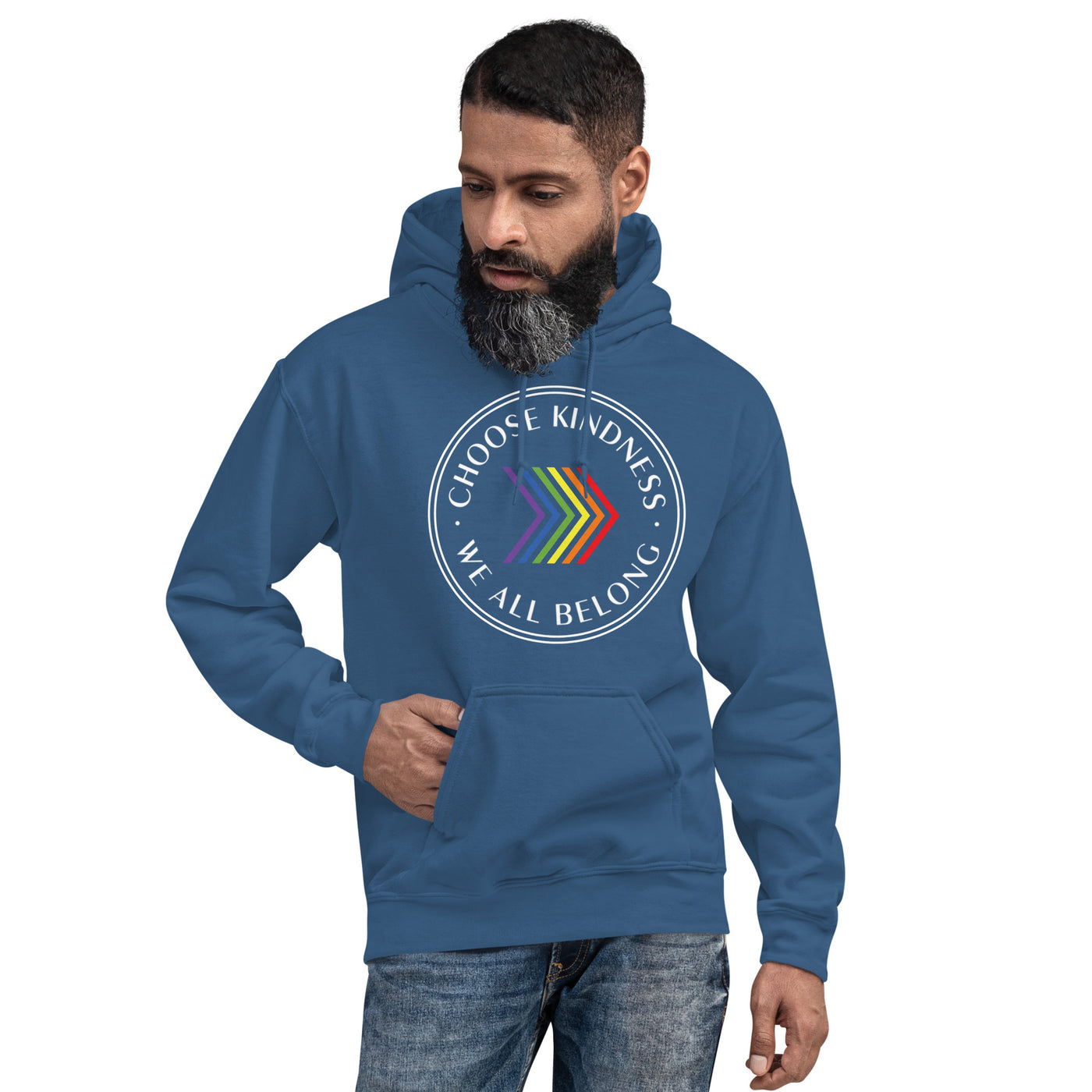 Choose Kindness We All Belong - Chevron Unisex Hoodie