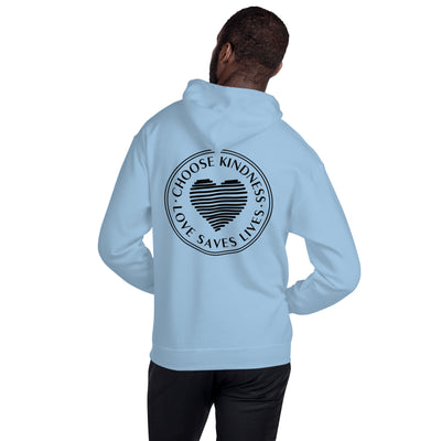 Choose Kindness Love Saves Lives - Lined Heart Unisex Hoodie