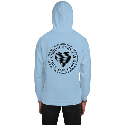 Choose Kindness Love Saves Lives - Lined Heart Unisex Hoodie