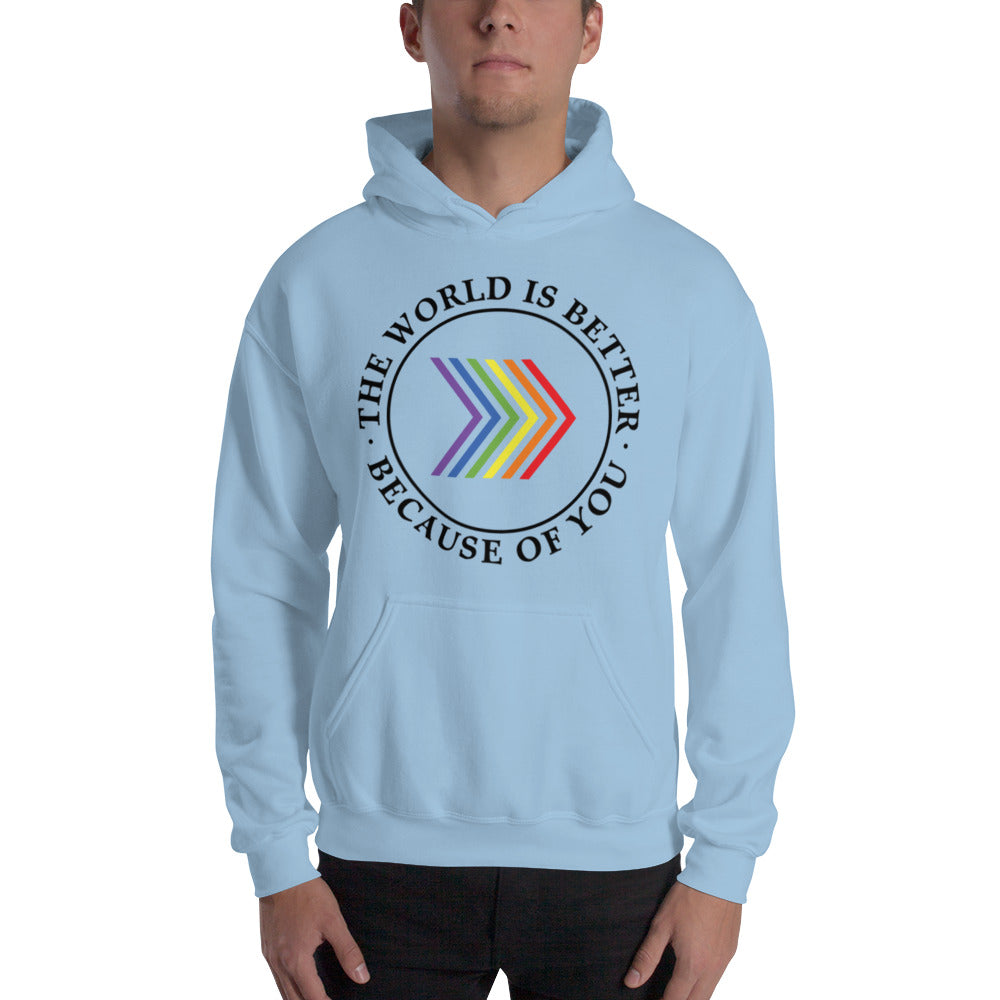 The World Is Better Because Of You - Chevron Unisex Hoodie