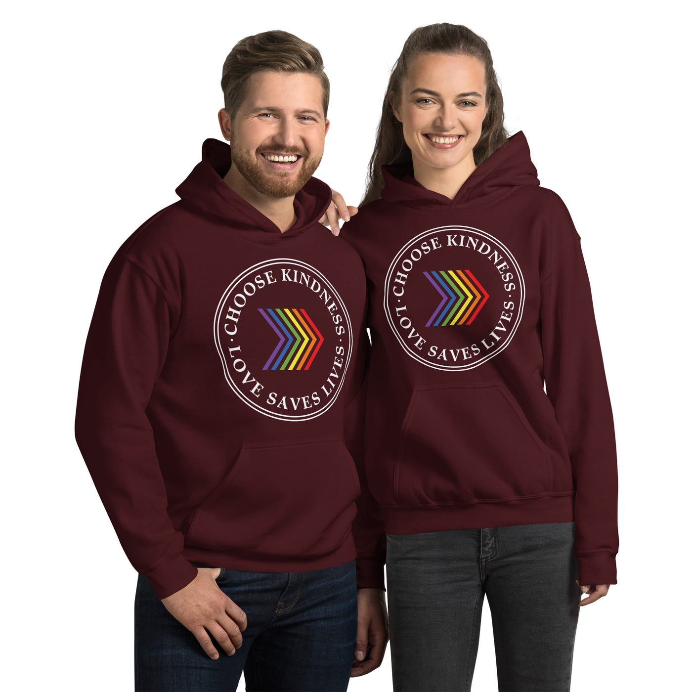 Choose Kindness Love Saves Lives - Chevron Unisex Hoodie