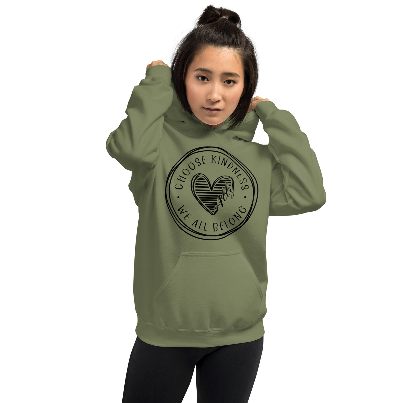 Choose Kindness We All Belong - Ally Heart Unisex Hoodie