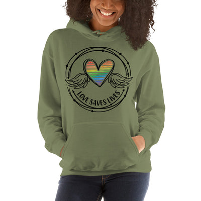 Love Saves Lives - Heart Wings Unisex Hoodie