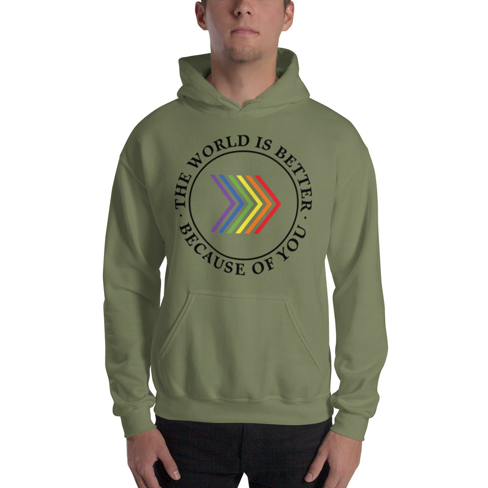 The World Is Better Because Of You - Chevron Unisex Hoodie