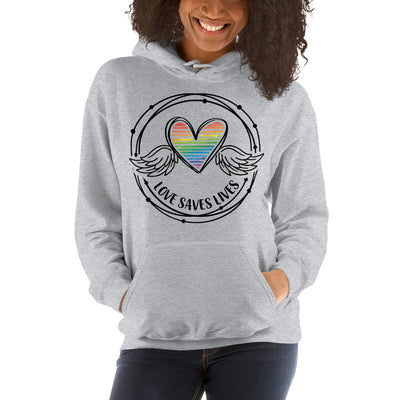 Love Saves Lives - Heart Wings Unisex Hoodie