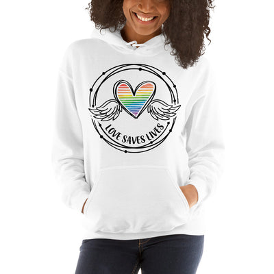 Love Saves Lives - Heart Wings Unisex Hoodie