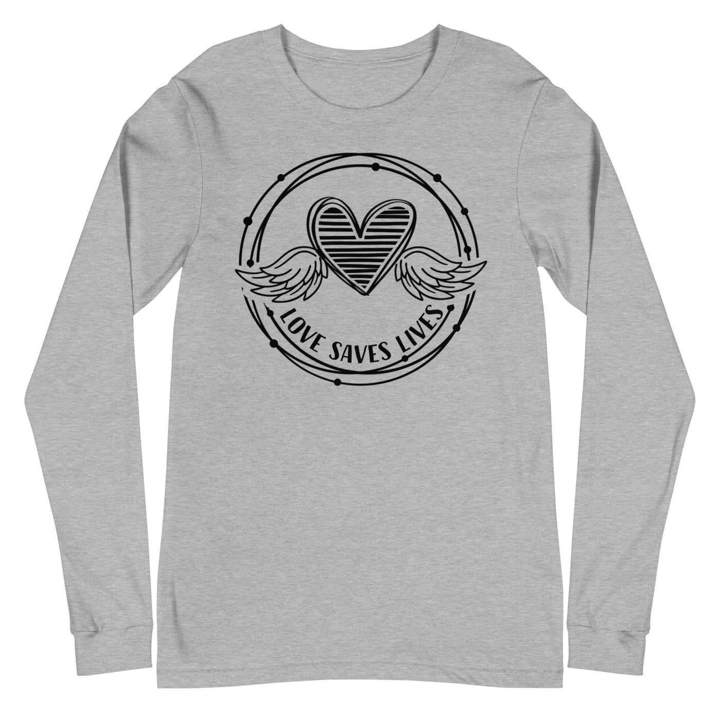 Love Saves lives - Heart Wings Unisex Long Sleeve Tee