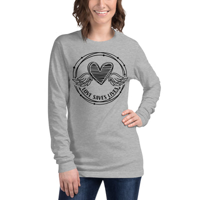 Love Saves lives - Heart Wings Unisex Long Sleeve Tee