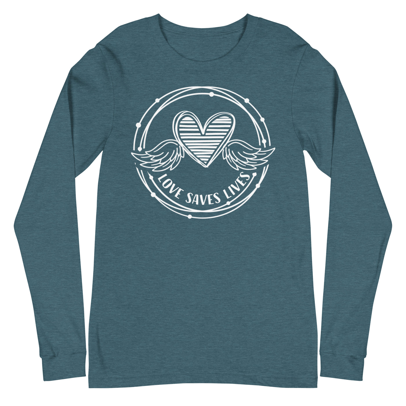 Love Saves Lives - Heart Wings Unisex Long Sleeve Tee