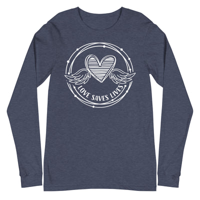 Love Saves Lives - Heart Wings Unisex Long Sleeve Tee