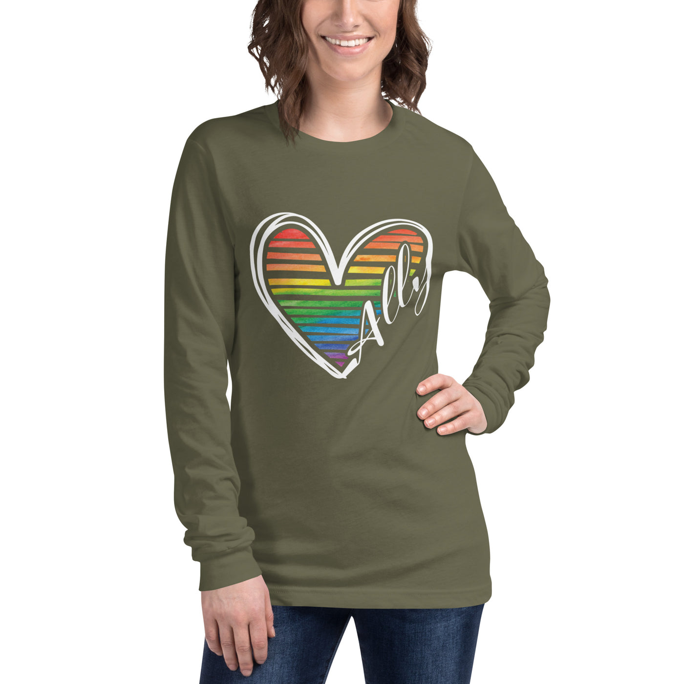 Ally Heart - Unisex Long Sleeve Tee