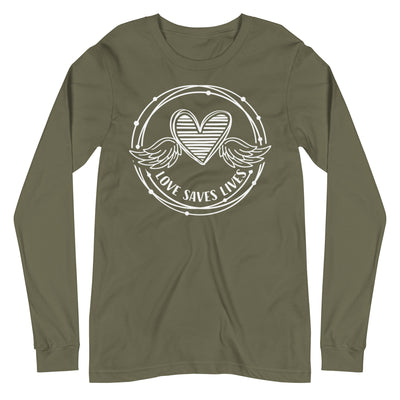 Love Saves Lives - Heart Wings Unisex Long Sleeve Tee